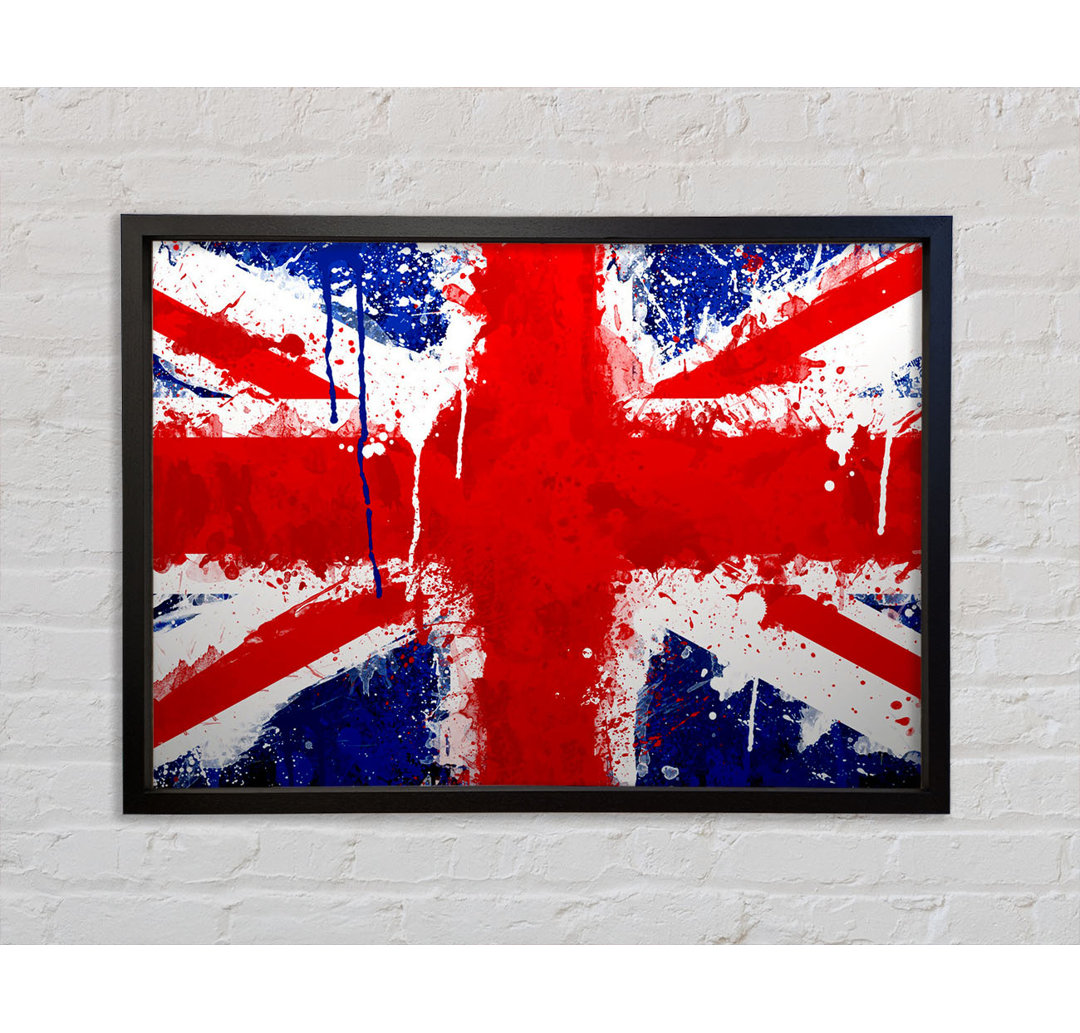 Uk Flag - Einzelner Bilderrahmen Kunstdrucke auf Leinwand