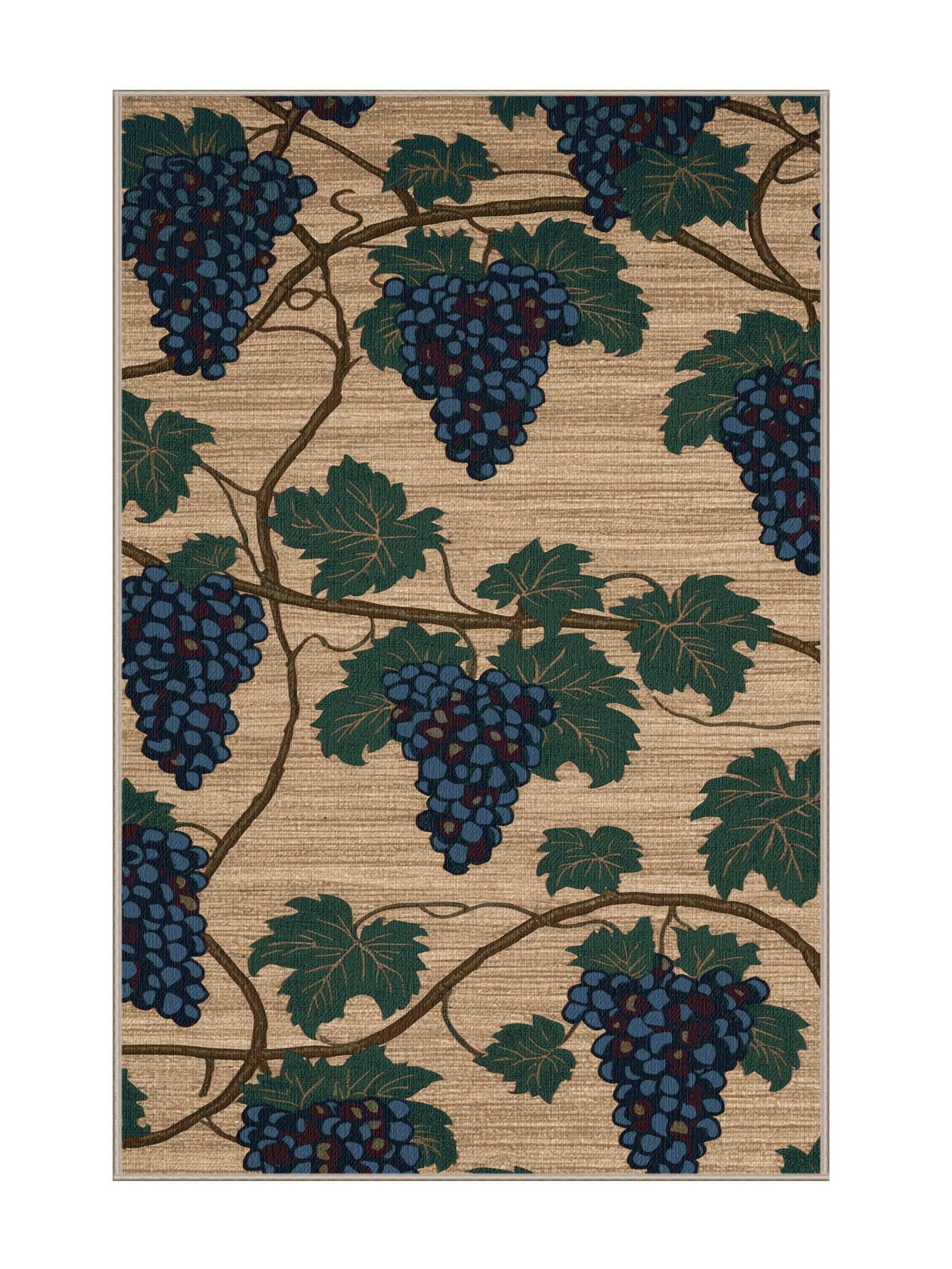 One Allium Way® Washable Muscadine Grape Fruits Area Rug | Wayfair