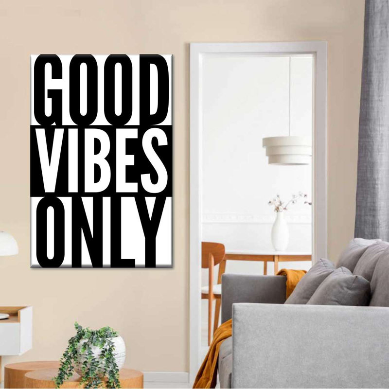 Good Vibes sur toile, H 48 po x l 32 po x P 1,25 po