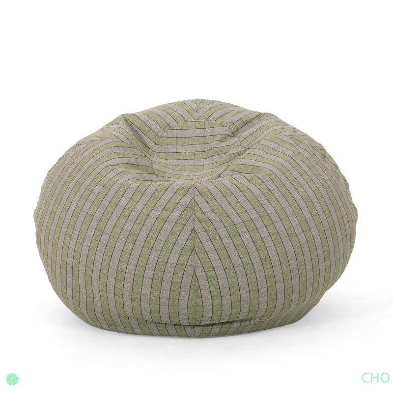 Pouf rond à carreaux 5 pieds, vert