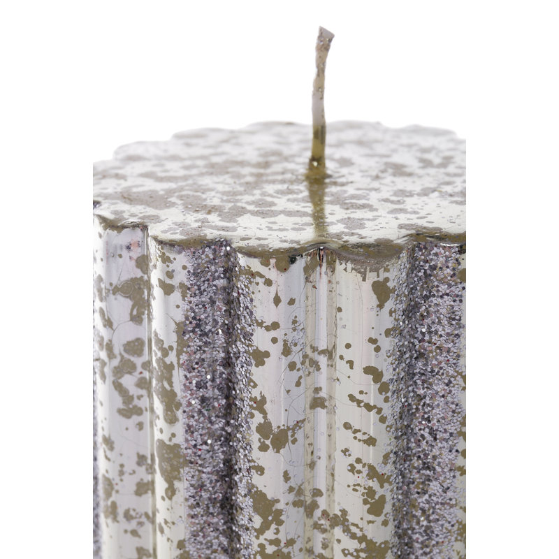 Unscented Pillar Candle, 10cm H x 8cm W x 8cm D