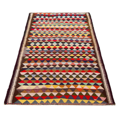One Of Kind Handmade Ankara Multi Color Kilim 4'11" x 9'8"