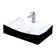 Novatto 15.75'' Glossy Black Ceramic Rectangular Bathroom Sink with Faucet
