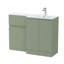 Hudson Reed Urban 1100mm Right-Hand 2 Door Satin Grey Floor Standing Combination Unit With Stone Basin-134733613-134733617