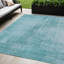 Tapis d'extérieur lavable abstrait bleu sarcelle bleu et gris 5 pi x 8 pi