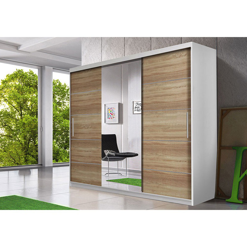 2 Door Wardrobe, White/Sonoma