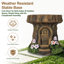 Tabouret de jardin fantaisiste 11,4 po, statue en oxyde de magnésium pour patio et cour