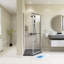 34,75 po X 72 po sans cadre porte de douche pivotante sans cadre en chrome-118661375