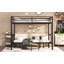 Twin Xl Over Twin Xl Size Pull-Out Metal Bunk Bed, Lower Bunk Can Be Pulled Out In Three Sections