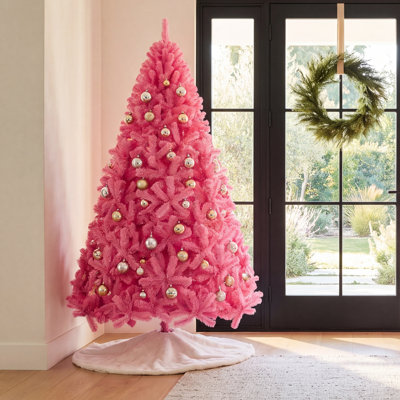 Pink Frosted 9' Fir Christmas Tree
