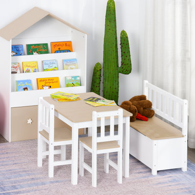 Delogu Kids Round Activity Table and Chair Set and Bench