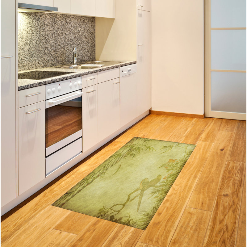 Asian Themed High Density Long Fiber Poly Threads Decorative Area Rug Carpet, Rectangle 2'7" x 5'