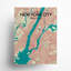 « new york city map », reproduction d’impression sur affiche en vert-22633112