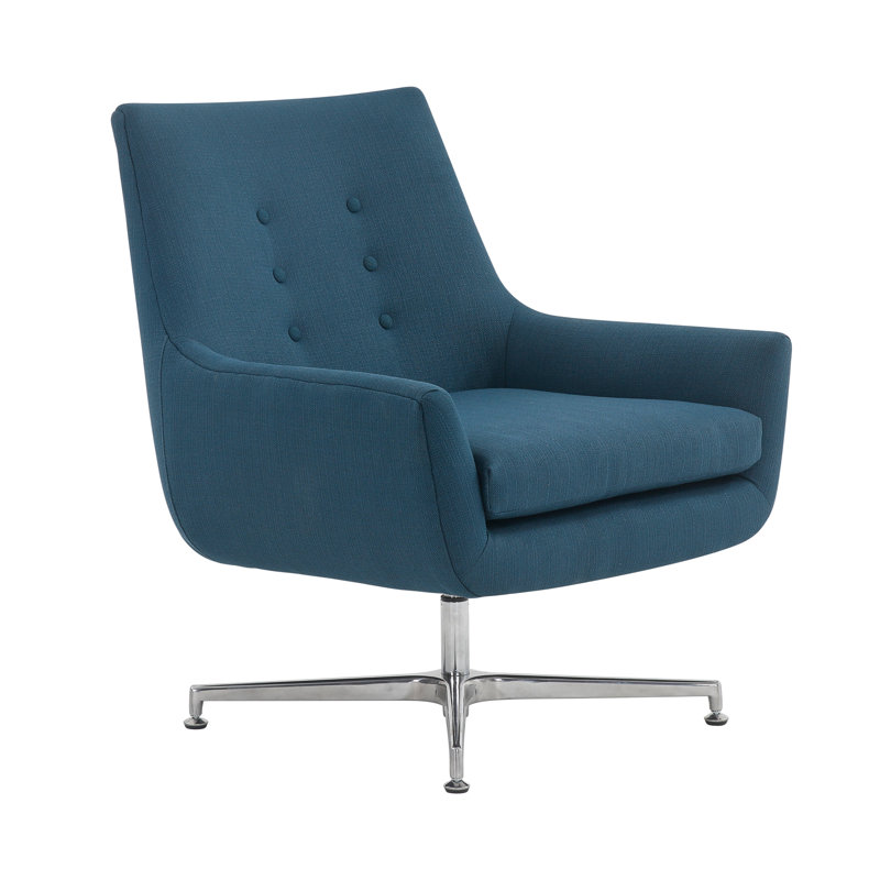 Fauteuil pivotant Drumadarragh, Noir sarcelle