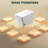 Modern Bathroom Square Smart Toilet With Attached Tank - Remote-Controlled, Auto-Flush, Heated Seat, Led Monitor, User Tailored, White For Bathrooms Remote Controlled Flushing, Display, Configurable-121682929