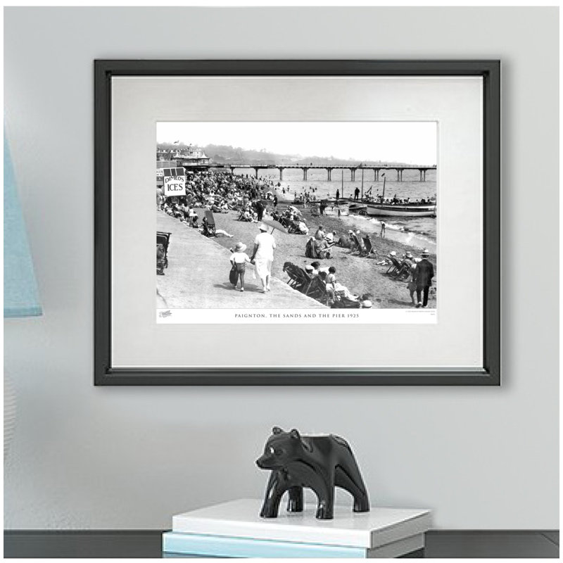 Paignton, North Sands From The Pier 1896 by Francis Frith - Single Picture Frame Print, 60cm H x 80cm W x 2.3cm D