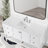 61"X 22" Bathroom Stone Vanity Top Lightning White With Undermount Ceramic Sink And 3 Faucet Hole With Backsplash