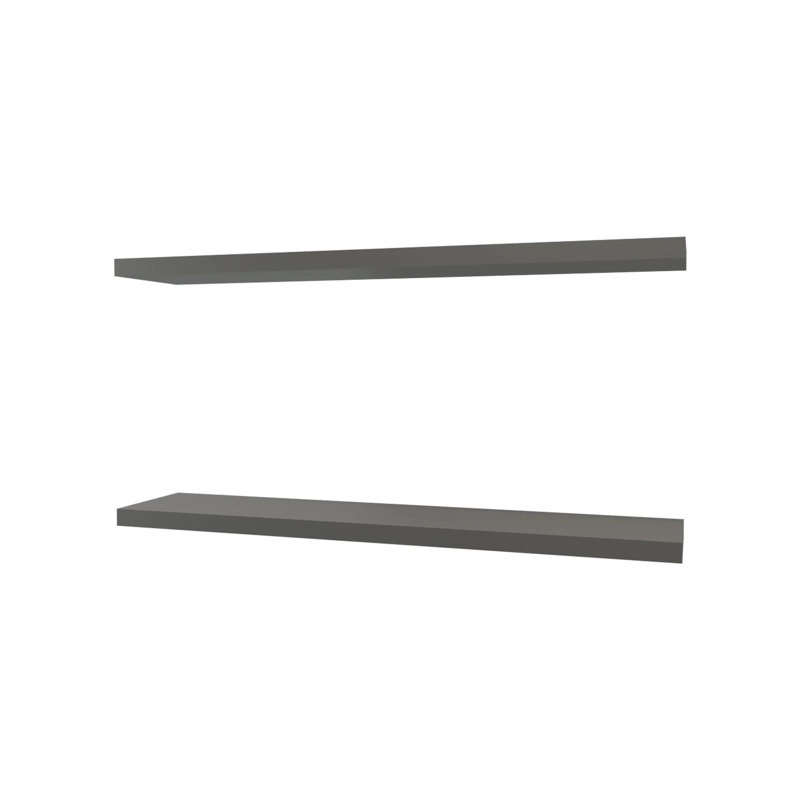 Grey Wall Mounted Shelf For Home - Adds A Modern Touch To Interior Horizontal Elegance Bedroom And Living Room