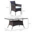 6 - Person Wicker Patio Dining Set with Rectangular Table , Cushions Included-1047063647