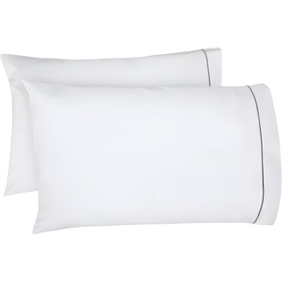 400TC Single Embroidery Cotton Sateen Pillowcases (Set Of 2)