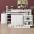 Twin Loft Bed With Drawer And Shelf Cabinet And Pulling-Out Desk-868853415