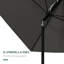 205cm X 290cm Rectangular Tilt Beach,Traditional Parasol-96006545