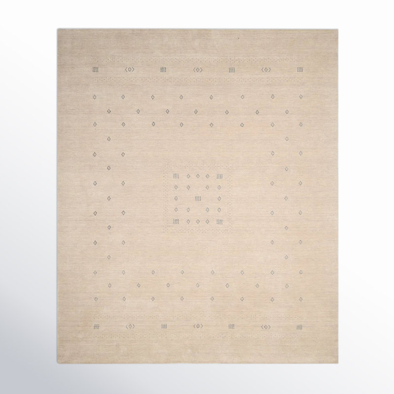 Simi Hand Knotted Cotton/Wool Southwestern Area Rug, Rectangle 3' x 5', Light Camel