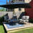 10 x 13 Ft Large Rectangular Tilt Adjustable Curved Cantilever Umbrella with Base-951507927