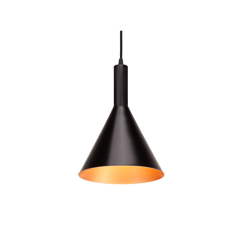 Quade 1 - Light Cone Pendant, Black/Gold