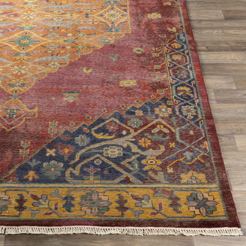 Festival Wool Oriental Area Rug, Rectangle 6' x 9'