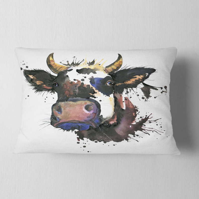 Coussin lombaire en aquarelle animal magnifique