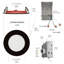 Luminaire encastré NUWATT 4 pouces 2 heures, homologué FIRE, sélectionnable 2700K / 3000K / 3500K / 4000K / 5000K, 900 lumens, à intensité variable, homologué IC, luminaire encastré à DEL noir ultra-mince, sans tenmat, paquet de 6