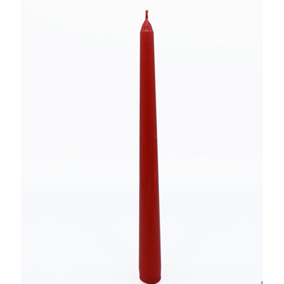 Colored Unscented Wax Taper Candles, 8 Hour Burn Time