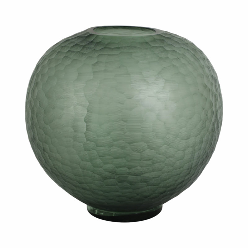 Bastia Handmade Glass Table Vase, Overall Height - 14"