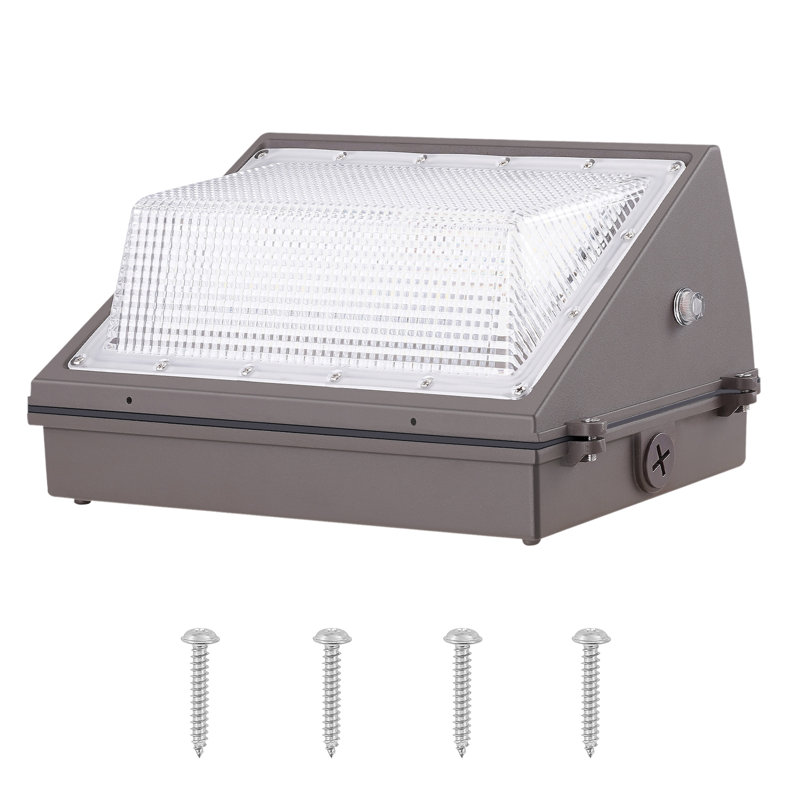 Gray LED Hardwired Dusk to Dawn Outdoor Security Lights Set