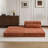 Compression Mahjong Sofa,Convertible Floor Sofa Bed,DIY Boneless Modular Sectional Sofa,No Assembly Required,Circle Fleece Fabric,Oversized Single Seater With 1 Pillow And 1 Ottoman,Orange-1226133395