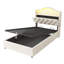 3ft Ottoman Bed With Led And  Storage Headboard Velvet-1011832042