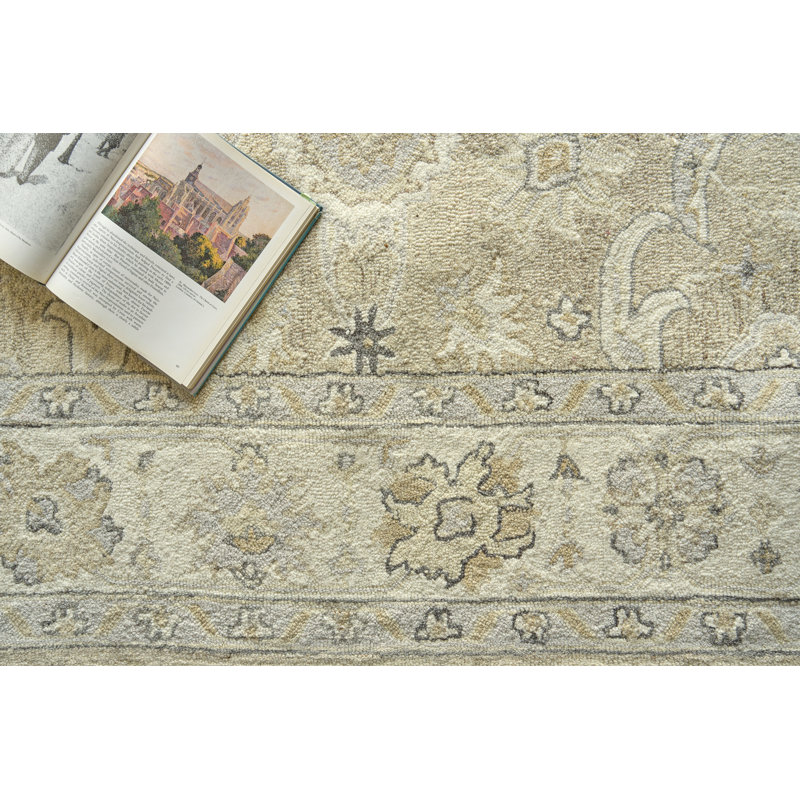 Avondale Hand Tufted New Zealand Wool Beige/Ivory Area Rug, 12'X15'