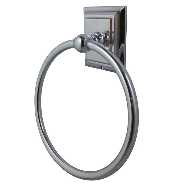 Anneau à serviettes Kingston en laiton Millennium, Chrome poli