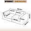 Canapé double modulaire 71 pouces 2 places-1862502669
