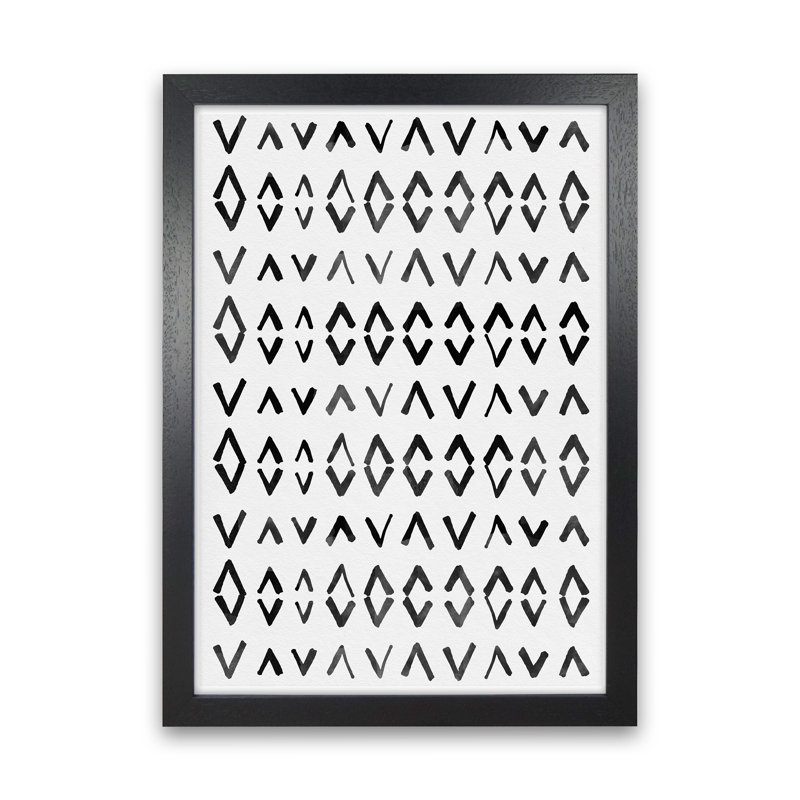 Scandi Print No 2 - Print, Black Framed, 88cm H x 64cm W x 3cm D