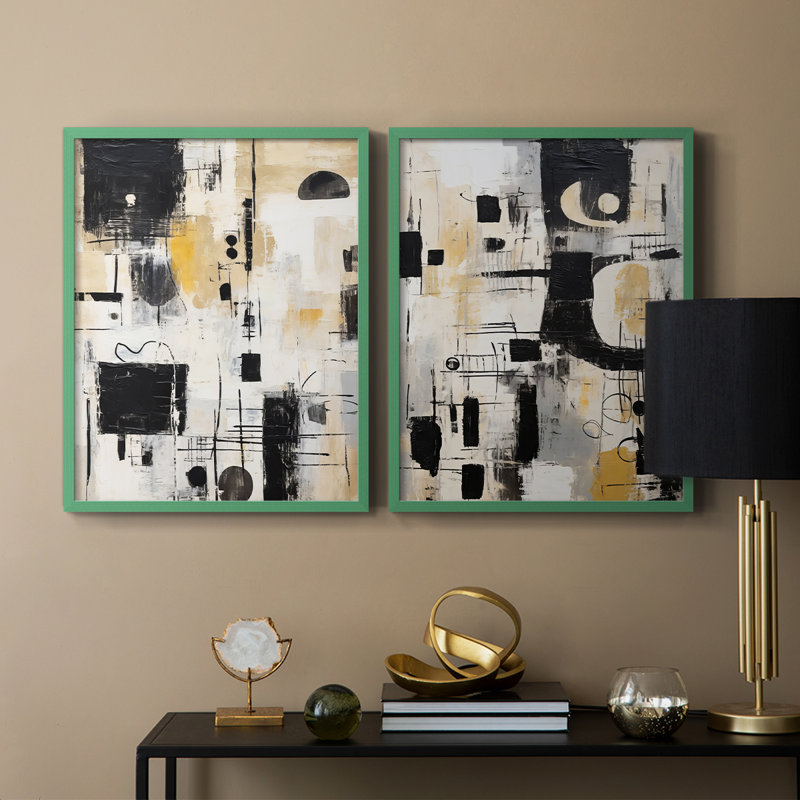 ABSTRACT Series CCCCLXXIX - Reproduction encadrée de qualité supérieure - prêt à être accroché - aucun clou requis - aucun clou requis