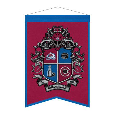 NHL Colorado Avalanche Crest Banner Wall Decor | 15 x 22 in