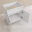 Armoire de meuble-lavabo autoportante moderne avec quincaillerie en nickel brossé 30 po x l 21 po x H 33 po