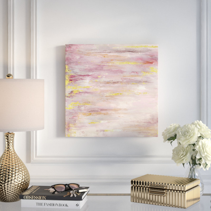 Blush Abstract - Wrapped Canvas Print, 30 cm H x 30 cm W