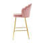 Ensemble de 2 tabourets de bar en velours avec repose-pieds en métal-46448605