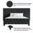 Queen Size Wall Bed Charcoal Grey Linen-1346046673-1346046674