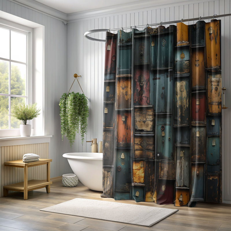 Rideau de douche Sefika, H 74 po x l 71 po