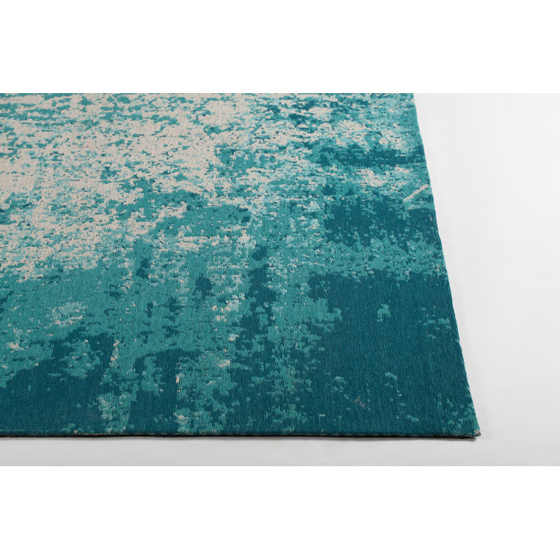 Tapis handwoven à tissage plat green area Tremblay, Rectangle 7 pi 9 po x 10 pi 6 po