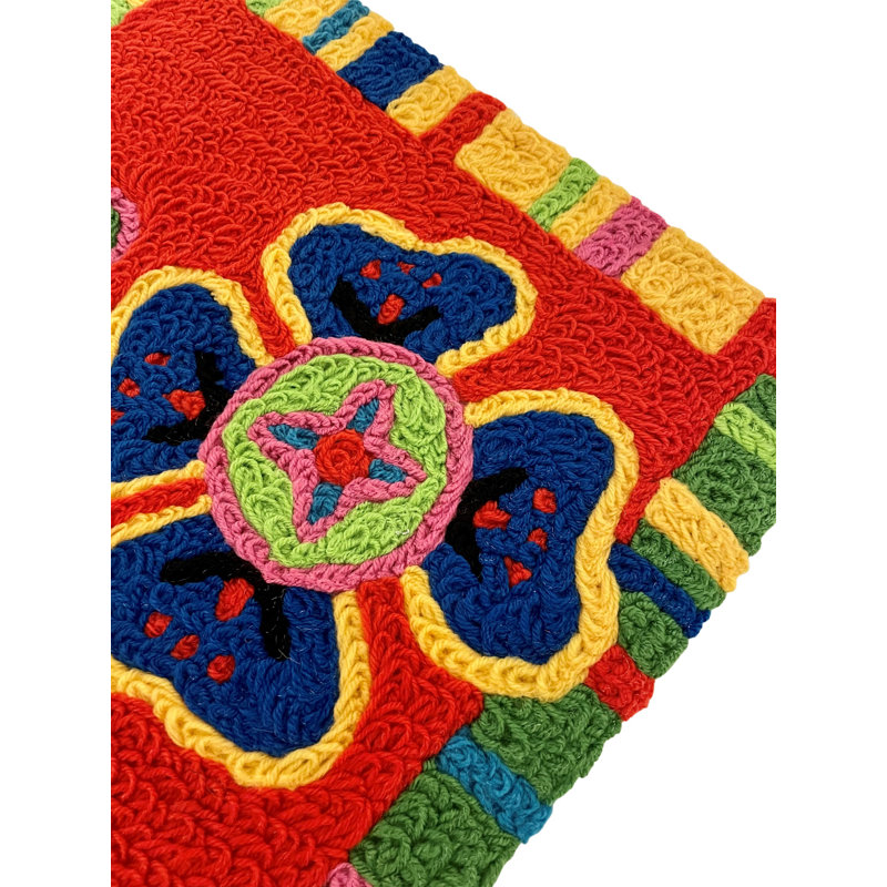 Floral Polyester Water Resistant Kitchen Mat
